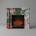 Green Marble fireplace mantel in Four season green - Image 1