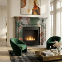 Green Marble fireplace mantel in Four season green - Image 2