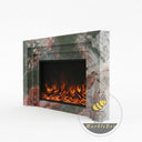 Marble fireplace surround in Four season green - Image 4