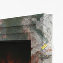 Marble fireplace surround in Four season green - Image 6