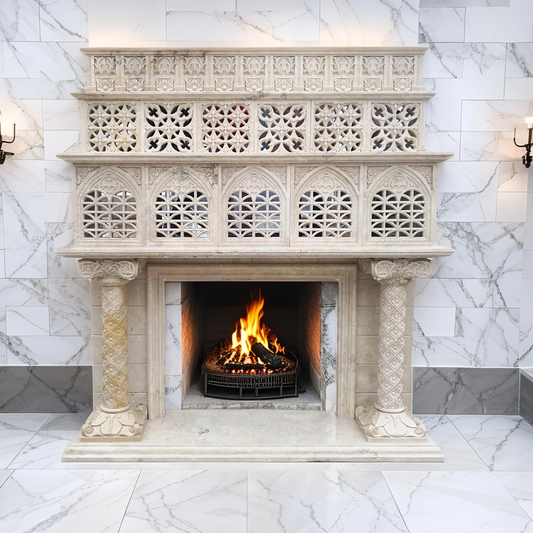 Large Marble Fireplace Surround