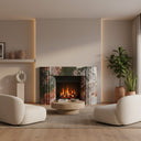 Unique design marble fireplace surround in Four season green - Image 2