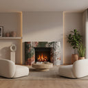 Unique design marble fireplace surround in Four season green - Image 2