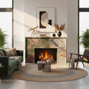 Modern minimalist fireplace surround in Four season green - Image 2