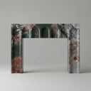 Custom marble fireplace surround in Four season green - Image 1