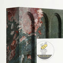 Custom marble fireplace surround in Four season green - Image 5