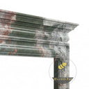 Electric marble fireplace surround in Four season green - Image 6