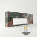 Modern marble fireplace in Four season green - Image 4