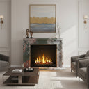Modern marble fireplace mantel in Four season green - Image 2