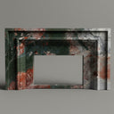 Custom marble fireplace surround in Four season green - Image 1