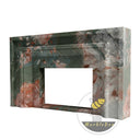 Custom marble fireplace surround in Four season green - Image 4