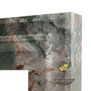 Custom marble fireplace surround in Four season green - Image 6