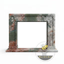 Custom marble fireplace surround in Four season green - Image 3