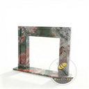Custom marble fireplace surround in Four season green - Image 4
