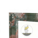 Custom marble fireplace surround in Four season green - Image 5