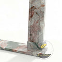 Custom marble fireplace surround in Four season green - Image 7