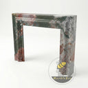 Electric marble fireplace surround in Four season green - Image 4