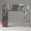 Modern marble fireplace in Four season green - Image 1