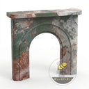 Modern marble fireplace mantel in Four season green - Image 3
