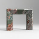 Custom marble fireplace surround in Four season green - Image 1