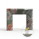 Custom marble fireplace surround in Four season green - Image 3