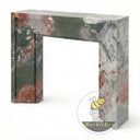 Custom marble fireplace surround in Four season green - Image 4