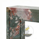 Custom marble fireplace surround in Four season green - Image 5
