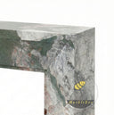 Custom marble fireplace surround in Four season green - Image 6