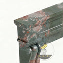Custom marble fireplace surround in Four season green - Image 5