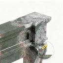 Custom marble fireplace surround in Four season green - Image 6