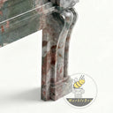 Custom marble fireplace surround in Four season green - Image 7