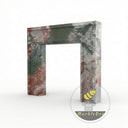 Electric marble fireplace surround in Four season green - Image 4