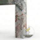 Electric marble fireplace surround in Four season green - Image 7