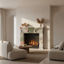 Modern marble fireplace in Four season green - Image 2