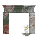 Modern marble fireplace in Four season green - Image 3