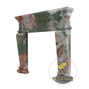 Modern marble fireplace in Four season green - Image 4