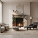 Modern marble fireplace mantel in Four season green - Image 2