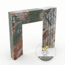 Modern marble fireplace mantel in Four season green - Image 4
