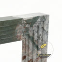 Modern marble fireplace mantel in Four season green - Image 6
