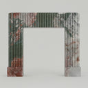 Custom marble fireplace surround in Four season green - Image 1