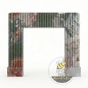Custom marble fireplace surround in Four season green - Image 3