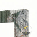Custom marble fireplace surround in Four season green - Image 6