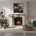 Marble fire surround in Four season green - Image 2