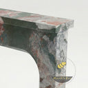 Custom marble fireplace surround in Four season green - Image 6