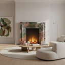 Electric marble fireplace surround in Four season green - Image 2