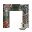 Electric marble fireplace surround in Four season green - Image 3