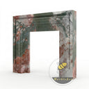 Electric marble fireplace surround in Four season green - Image 4