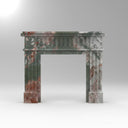 Modern marble fireplace in Four season green - Image 1