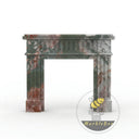 Modern marble fireplace in Four season green - Image 3