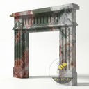 Modern marble fireplace in Four season green - Image 4